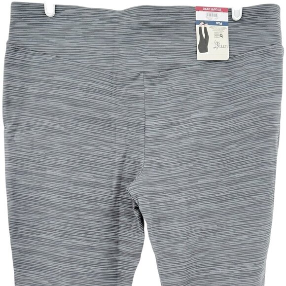 Terra & Sky Women's Space Dye Grey Capri Legging Plus Size 2X (20W-20W) NWT - Picture 4 of 11